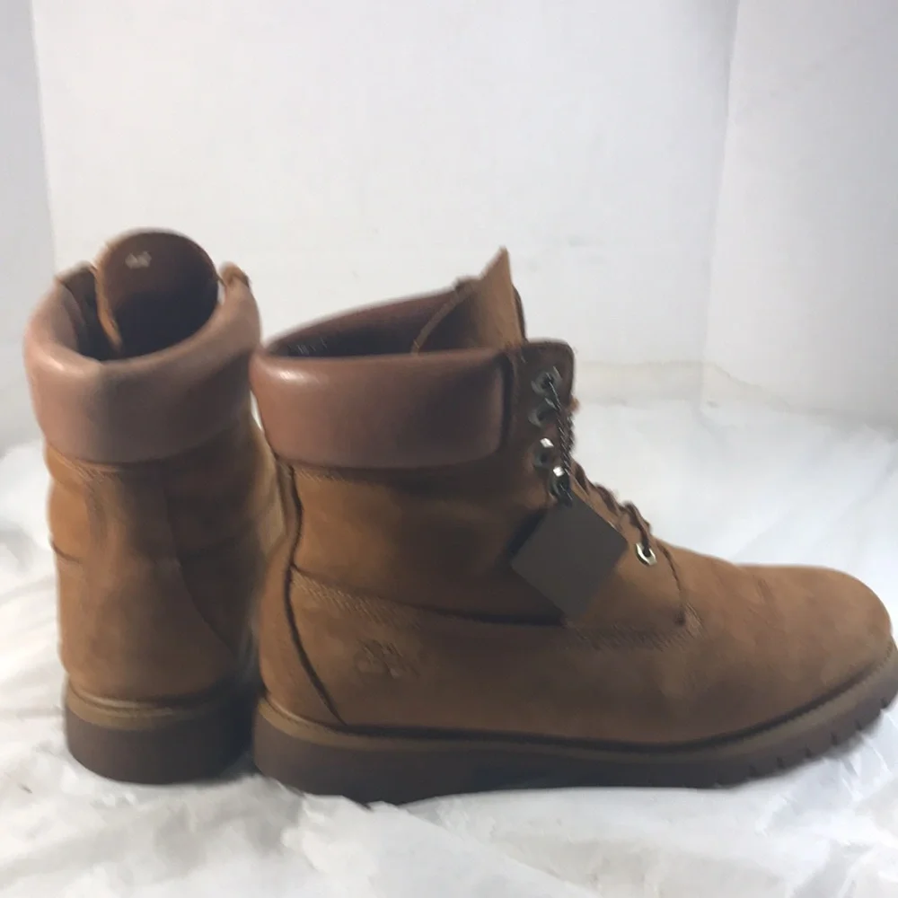 Timberland Men's Tan 6” Padded Ankles Lace Up Nubuck Leather Boots